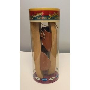 Vintage Dr. Scholl's Sashay Brown Buckle Slide Sandal Sz 9 1/2 1980's‎